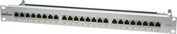 'Intellinet 720014 24 Port Netzwerk-Patchpanel 483mm (19') CAT 6 Bestückt'