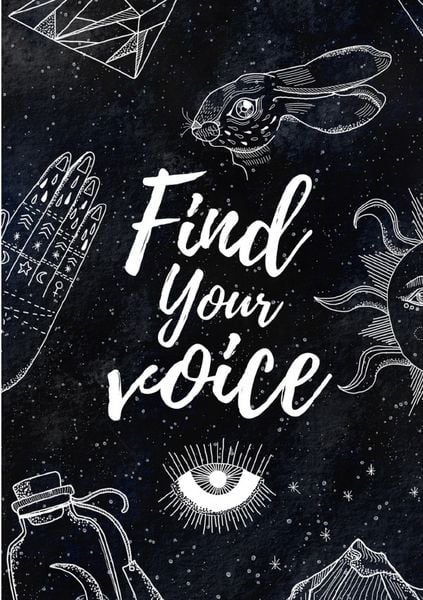 Produktbild: Moon Collection / Notizbuch, Bullet Journal, Journal, Planer, Tagebuch "Find your Voice"