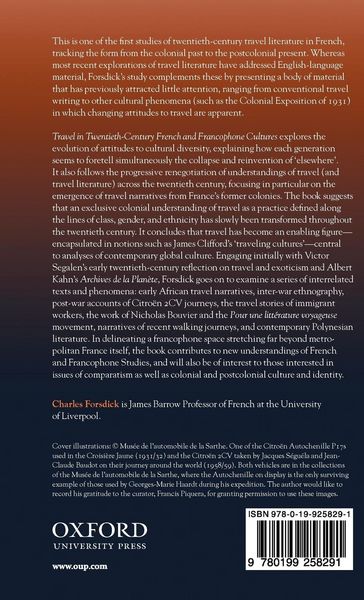 Produktbild: Travel in Twentieth-Century French and Francophone Cultures