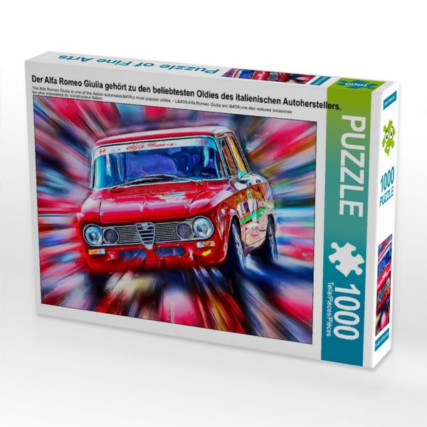 Produktbild: CALVENDO Puzzle Der Alfa Romeo Giulia geh&ouml;rt zu den beliebtesten Oldies des italienischen Autoherstellers. | 1000 Teile Lege-Gr&ouml;&szlig;e 64x48cm Foto-Puzzle