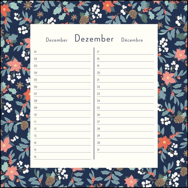 Produktbild: Immerw&auml;hrender Geburtstagskalender &ndash; Lovely Flowers &ndash; Haferkorn & Sauerbrey &ndash; Quadrat-Format 24 x 24 cm