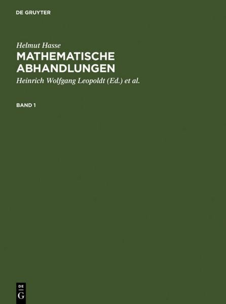 Produktbild: Mathematische Abhandlungen. 1