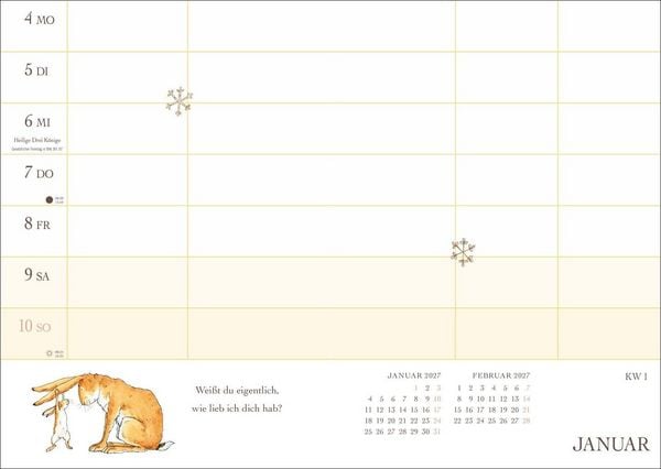 Produktbild: Wei&szlig;t du eigentlich, wie lieb ich dich hab? Familienplaner-Buch A5 2027
