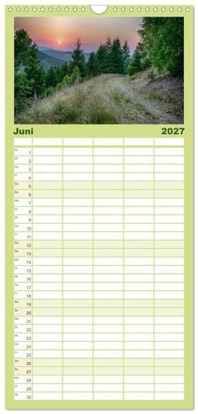 Produktbild: Familienplaner 2027 - Der Harz einfach magisch mit 5 Spalten (Wandkalender, 21 x 45 cm) CALVENDO