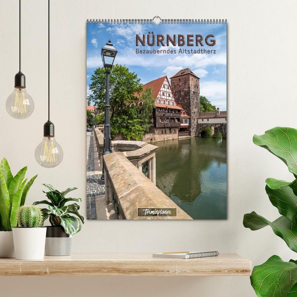Produktbild: N&Uuml;RNBERG Bezauberndes Altstadtherz / Terminplaner (Wandkalender 2026 DIN A2 hoch), CALVENDO Monatskalender