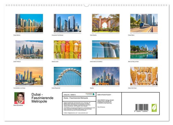 Produktbild: Dubai - Faszinierende Metropole (hochwertiger Premium Wandkalender 2026 DIN A2 quer), Kunstdruck in Hochglanz