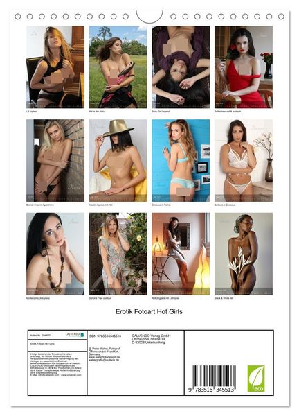 Produktbild: Erotik Fotoart Hot Girls (Wandkalender 2026 DIN A4 hoch), CALVENDO Monatskalender