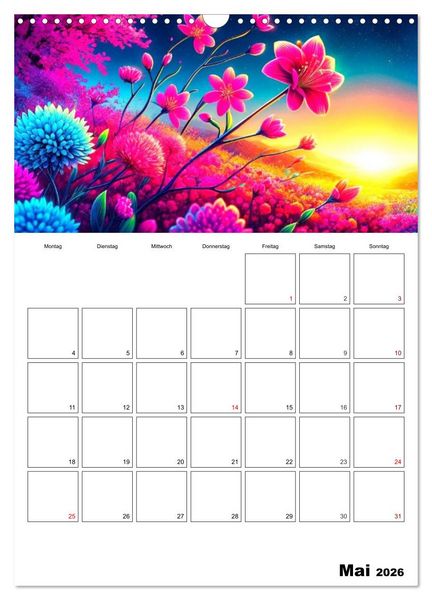Produktbild: Neonlicht Familienplaner (Wandkalender 2026 DIN A3 hoch), CALVENDO Monatskalender