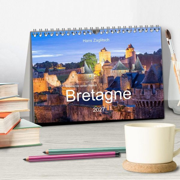 Produktbild: Momente einer Reise - Bretagne (Tischkalender 2027 DIN A5 quer), CALVENDO Monatskalender