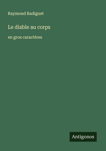 Produktbild: Le diable au corps