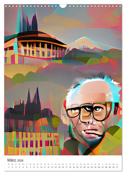 Produktbild: Illustrierte Europ&auml;ische St&auml;dte (Wandkalender 2026 DIN A3 hoch), CALVENDO Monatskalender