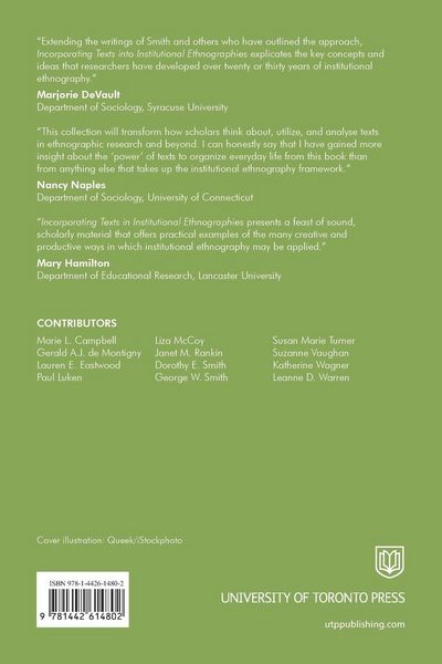Produktbild: Incorporating Texts into Institutional Ethnographies