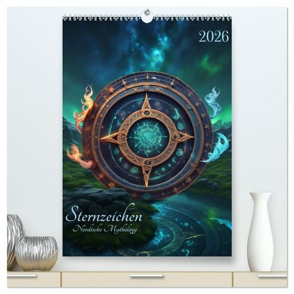 Produktbild: Sternzeichen Nordische Mythology (hochwertiger Premium Wandkalender 2026 DIN A2 hoch), Kunstdruck in Hochglanz