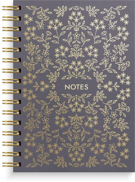 Produktbild: Burde Notizbuch A5 black flower