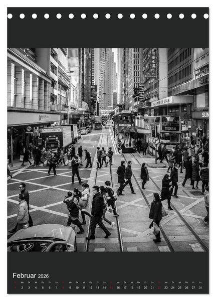 Produktbild: Hongkong schwarzwei&szlig; (Tischkalender 2026 DIN A5 hoch), CALVENDO Monatskalender
