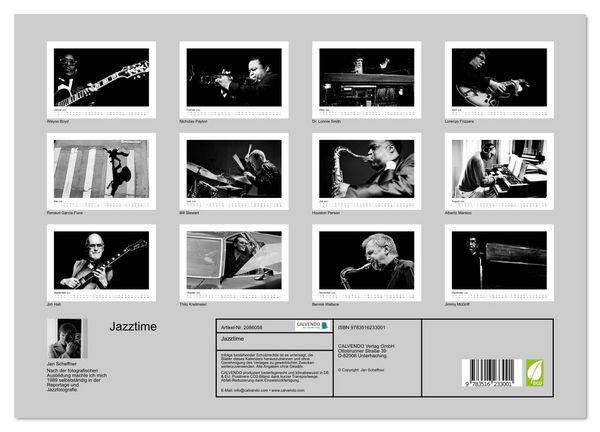 Produktbild: Jazztime (Wandkalender 2026 DIN A3 quer), CALVENDO Monatskalender
