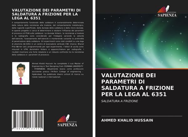 Produktbild: VALUTAZIONE DEI PARAMETRI DI SALDATURA A FRIZIONE PER LA LEGA AL 6351