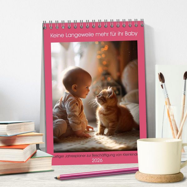 Produktbild: Keine Langeweile mehr f&uuml;r ihr Baby (Tischkalender 2026 DIN A5 hoch), CALVENDO Monatskalender