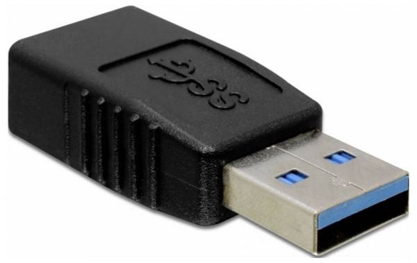 Produktbild: Delock USB 2.0 Adapter [1x USB 2.0 Stecker A - 1x USB 2.0 Buchse A] 65174