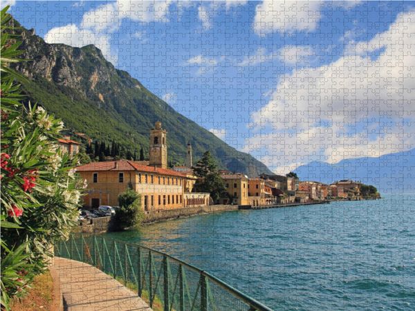 Produktbild: CALVENDO Puzzle Uferpromenade Gargnano | 1000 Teile Lege-Gr&ouml;&szlig;e 64x48cm Foto-Puzzle f&uuml;r gl&uuml;ckliche Stunden