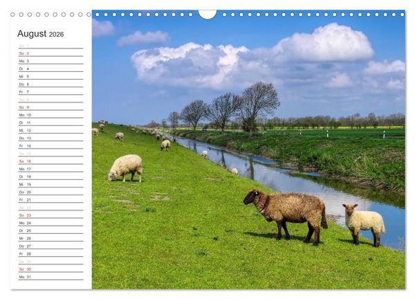 Produktbild: Ostfriesland - zwischen Watt und Moor (Wandkalender 2026 DIN A3 quer), CALVENDO Monatskalender