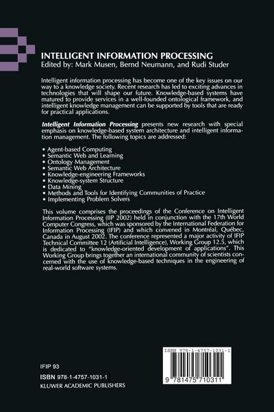 Produktbild: Intelligent Information Processing