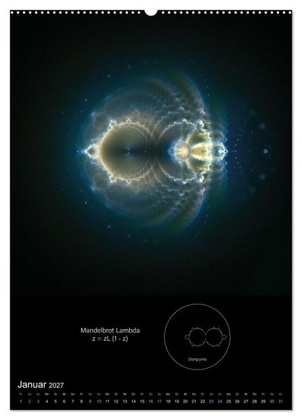 Produktbild: Buddhabrot fractal art (Wandkalender 2027 DIN A2 hoch), CALVENDO Monatskalender