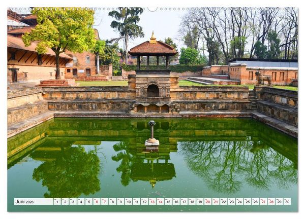 Produktbild: LALITPUR, die alte K&ouml;nigsstadt (hochwertiger Premium Wandkalender 2026 DIN A2 quer), Kunstdruck in Hochglanz