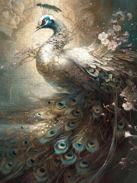 Produktbild: CALVENDO Puzzle Ein Motiv aus dem Kalender Malerische Pfaue | 2000 Teile Lege-Gr&ouml;&szlig;e 90x67cm Foto-Puzzle f&uuml;r gl&uuml;ckliche Stunden