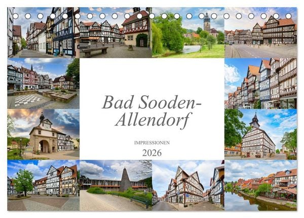 Produktbild: Bad Sooden-Allendorf Impressionen (Tischkalender 2026 DIN A5 quer), CALVENDO Monatskalender