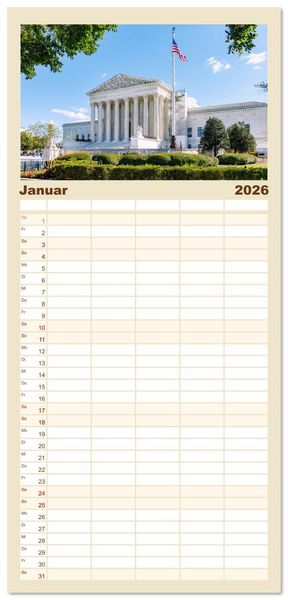 Produktbild: Familienplaner 2026 - Washington, D.C., Hauptstadtzauber der USA mit 5 Spalten (Wandkalender, 21 x 45 cm) CALVENDO