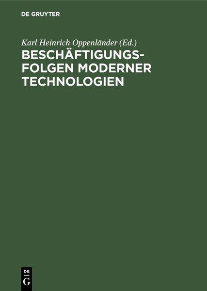 Produktbild: Besch&auml;ftigungsfolgen moderner Technologien