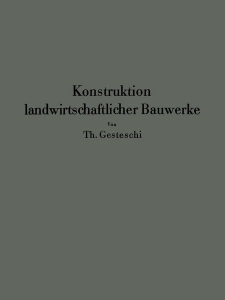 Produktbild: Konstruktion landwirtschaftlicher Bauwerke