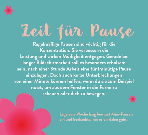 Jede Woche etwas Neues wagen - 50 Impulse für mehr Zeit für mich