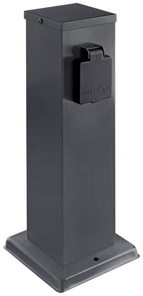 Produktbild: Heitronic 501334 Steckdosen-Verteiler Anthrazit erh&ouml;hter Ber&uuml;hrungsschutz