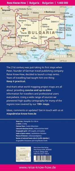 Produktbild: Reise Know-How Landkarte Bulgarien | Bulgaria (1:400.000)