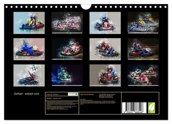 Produktbild: GoKart - extrem cool (Wandkalender 2026 DIN A4 quer), CALVENDO Monatskalender