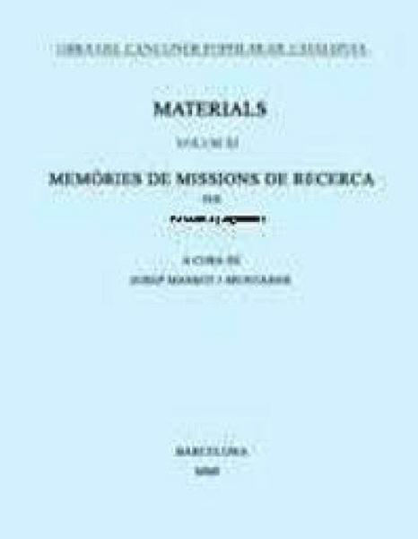 Produktbild: Mem&ograve;ria de missi&oacute; de recerca