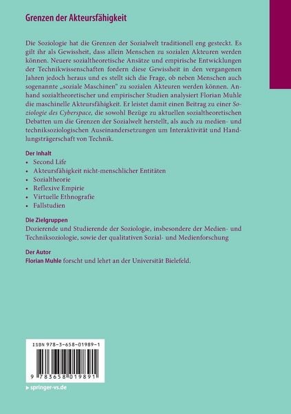Produktbild: Grenzen der Akteursf&auml;higkeit