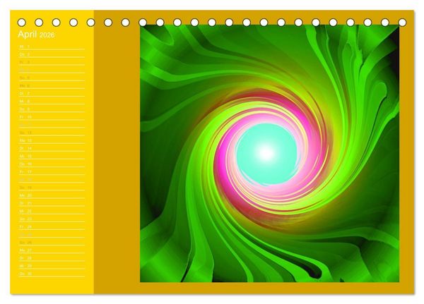 Produktbild: Energie-Spiralen 2026 (Tischkalender 2026 DIN A5 quer), CALVENDO Monatskalender