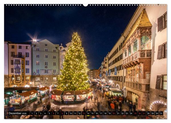 Produktbild: Innsbruck - Stadt in den Alpen (Wandkalender 2026 DIN A2 quer), CALVENDO Monatskalender