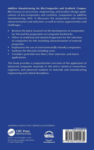 Produktbild: Additive Manufacturing for Biocomposites and Synthetic Composites
