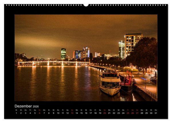 Produktbild: Frankfurt bei Nacht 2026 (Wandkalender 2026 DIN A2 quer), CALVENDO Monatskalender