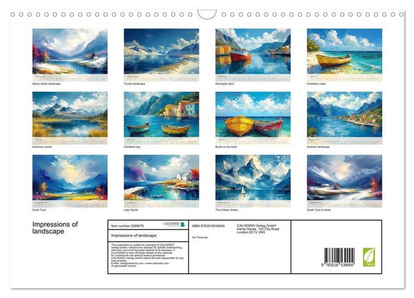 Produktbild: Impressions of landscape (Wall Calendar 2026 DIN A3 landscape), CALVENDO 12 Month Wall Calendar