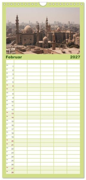 Produktbild: Familienplaner 2027 - &Auml;gypten - Im Land der Pyramiden mit 5 Spalten (Wandkalender, 21 x 45 cm) CALVENDO