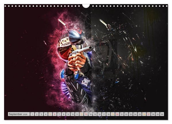 Produktbild: Paintball - extrem cool (Wandkalender 2026 DIN A3 quer), CALVENDO Monatskalender