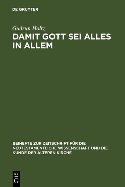 Produktbild: Damit Gott sei alles in allem