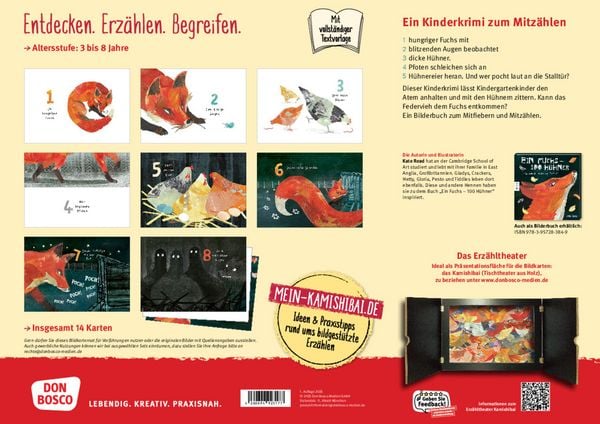 Produktbild: Ein Fuchs &ndash; hundert H&uuml;hner. Der Bildkarten-Thriller zum Mitz&auml;hlen. Kamishibai Bildkartenset