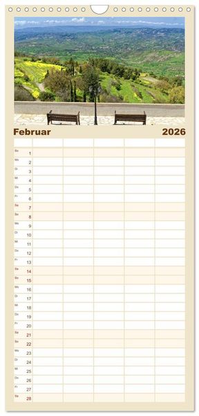 Produktbild: Familienplaner 2026 - Zauberhaftes Zypern mit 5 Spalten (Wandkalender, 21 x 45 cm) CALVENDO