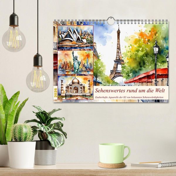 Produktbild: Sehenswertes rund um die Welt (Wandkalender 2026 DIN A4 quer), CALVENDO Monatskalender